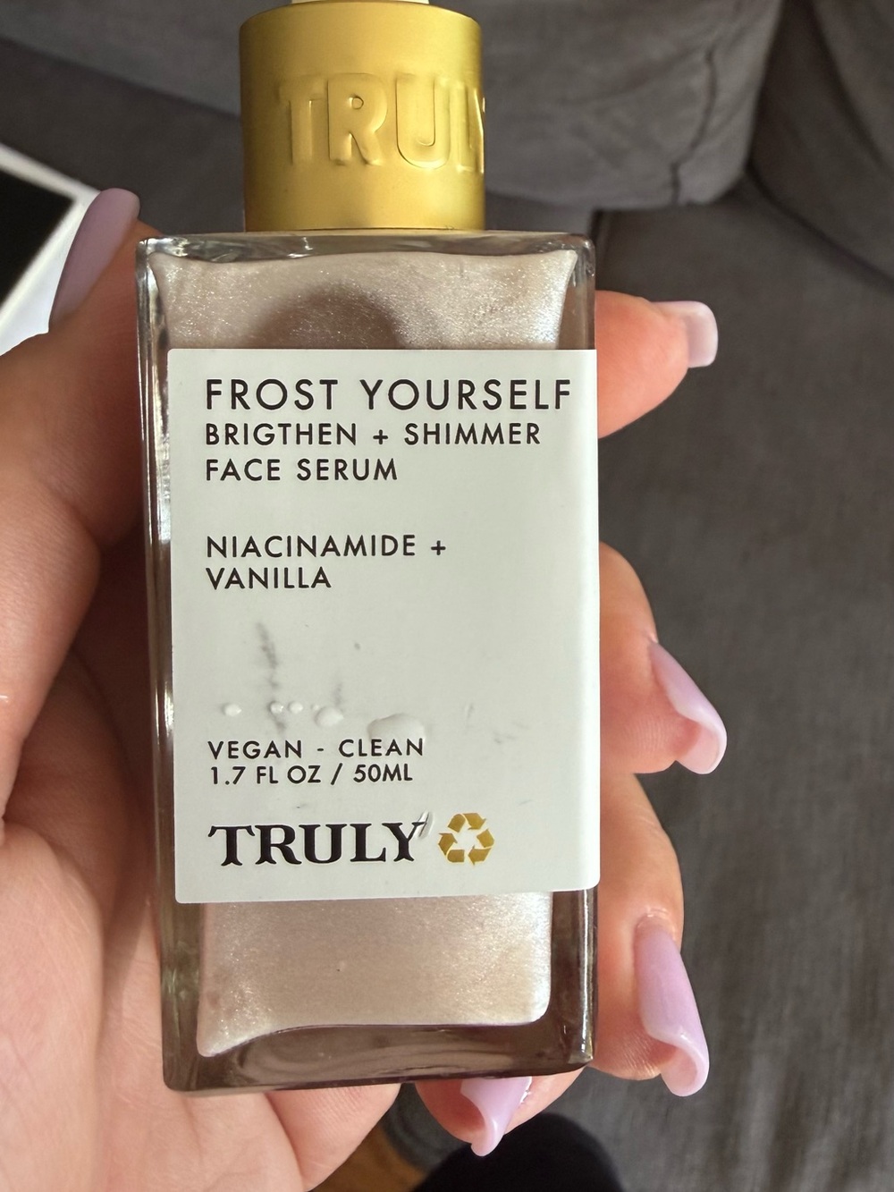 TRULY Frost Yourself brighten+Shimmer Face Serum size 1.7 fl Oz or 50 ml